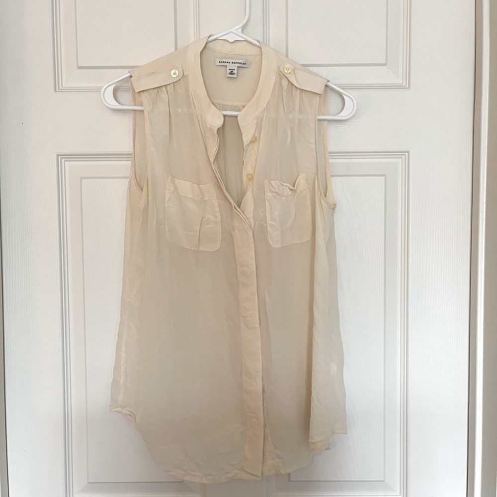 Banana Republic Sleeveless Silk Blouse